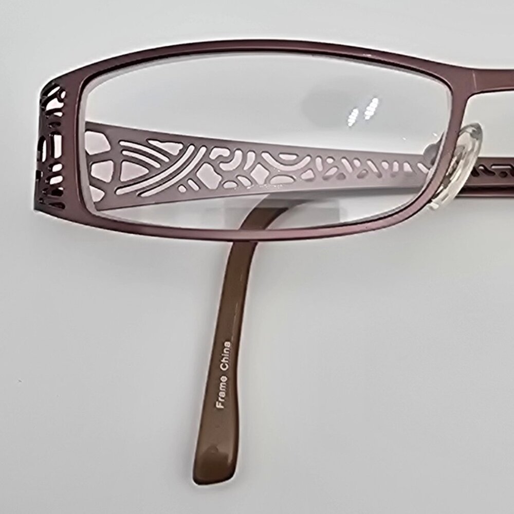 Salsa SA902 Brown Rectangular Eyeglasses Frame 50… - image 12